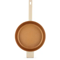 Patelnia głęboka na indukcję z pokrywką Starke Pro Starlet Beige 28 x 8 cm