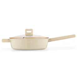 Patelnia głęboka na indukcję z pokrywką Starke Pro Starlet Beige 28 x 8 cm