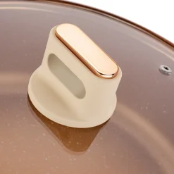 Patelnia głęboka na indukcję z pokrywką Starke Pro Starlet Beige 28 x 8 cm