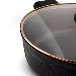 Patelnia głęboka na indukcję z pokrywką Starke Pro Starlet Black 28 x 8 cm