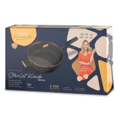 Patelnia głęboka na indukcję z pokrywką Starke Pro Starlet Black 28 x 8 cm