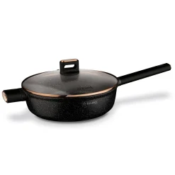 Patelnia głęboka na indukcję z pokrywką Starke Pro Starlet Black 28 x 8 cm
