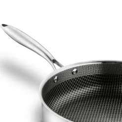 Patelnia głęboka nierdzewna Starke Pro Linesta Steel 28 x 8 cm z pokrywką