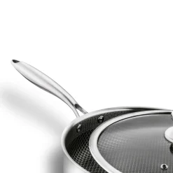Patelnia głęboka nierdzewna Starke Pro Linesta Steel 28 x 8 cm z pokrywką