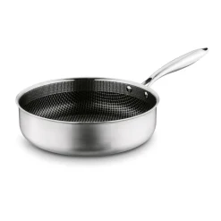 Patelnia głęboka nierdzewna Starke Pro Linesta Steel 28 x 8 cm z pokrywką