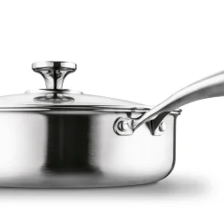 Patelnia głęboka nierdzewna Starke Pro Linesta Steel 28 x 8 cm z pokrywką