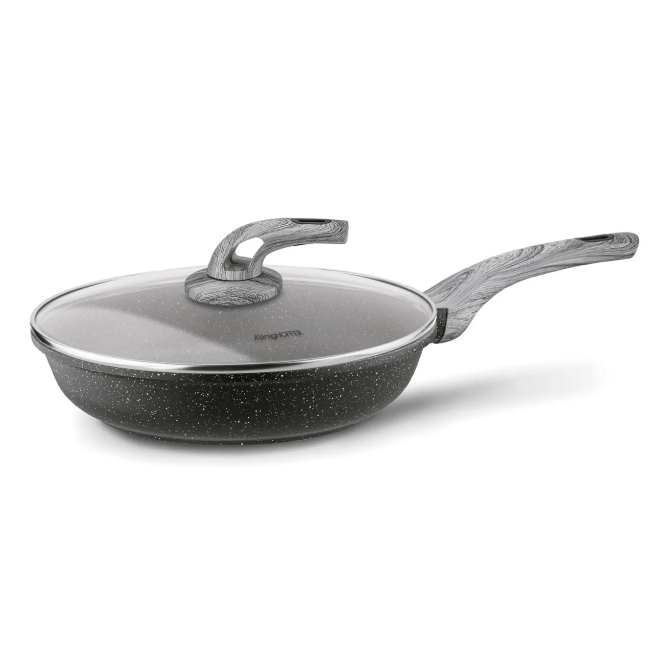 Patelnia granitowa z pokrywką Konighoffer Fegato 28 cm