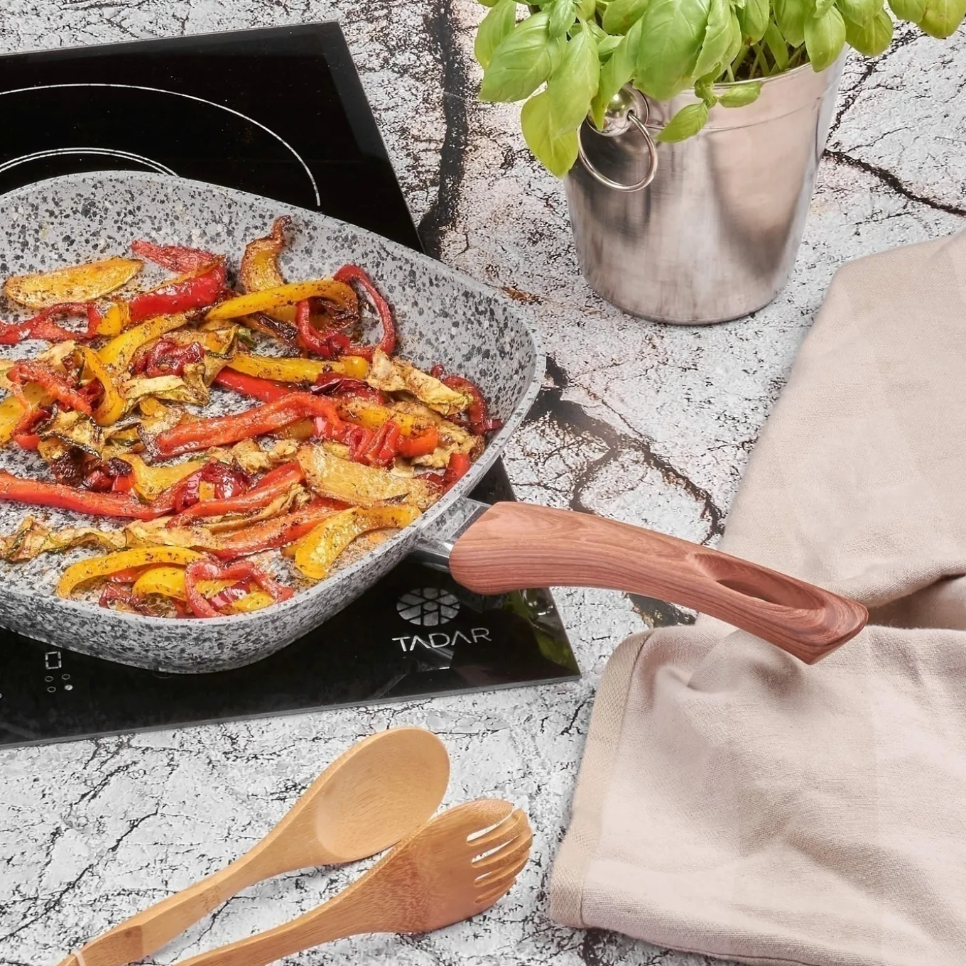 Patelnia grillowa granitowa Konighoffer Venga 28 cm