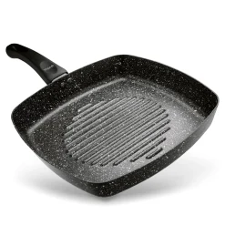 Patelnia grillowa marmurkowa Tadar Marmara Black 26 cm bez indukcji