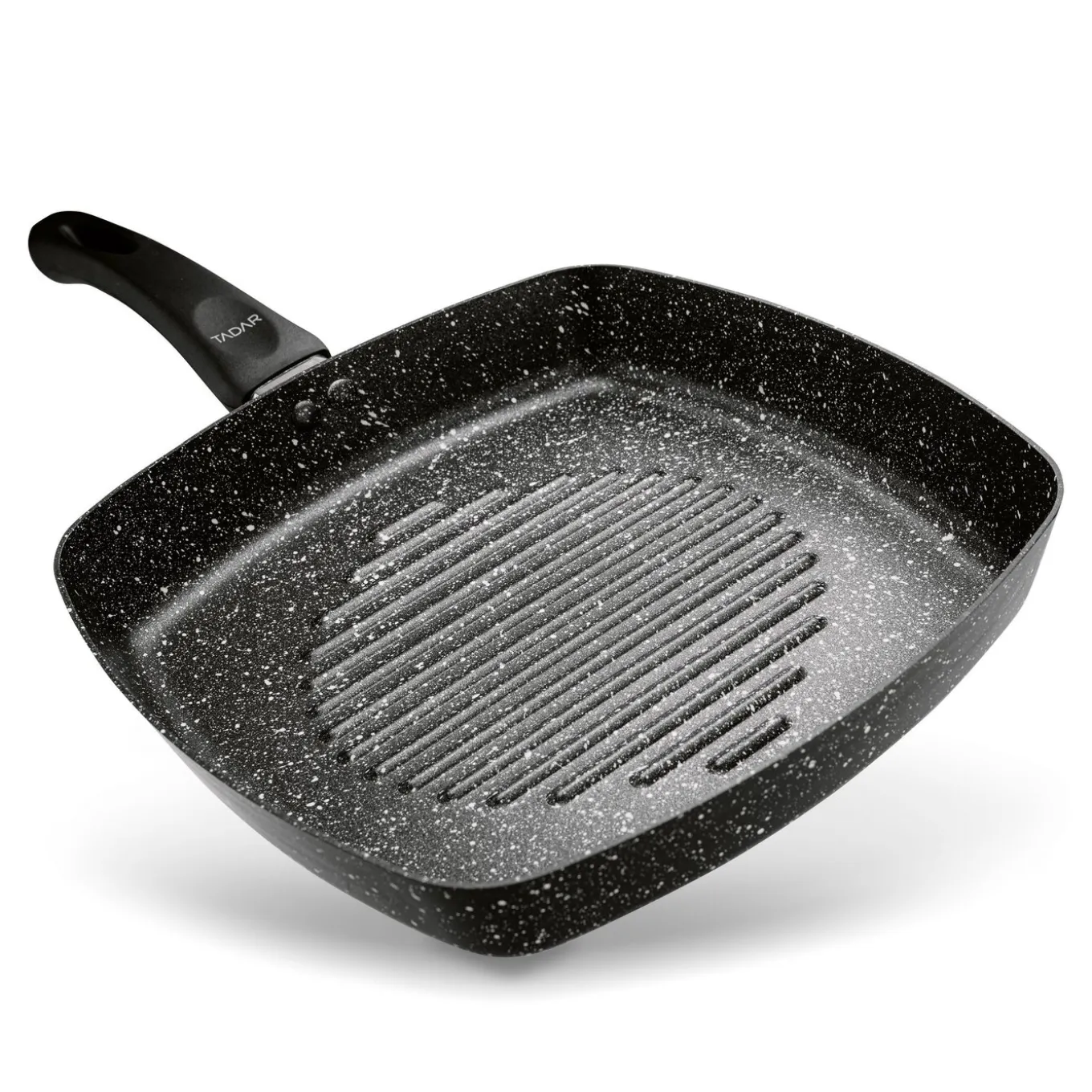 Patelnia grillowa marmurkowa Tadar Marmara Black 26 cm bez indukcji