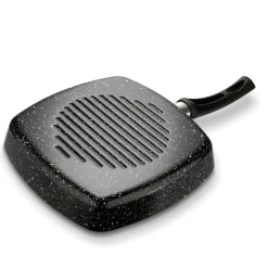 Patelnia grillowa marmurkowa Tadar Marmara Black 26 cm bez indukcji