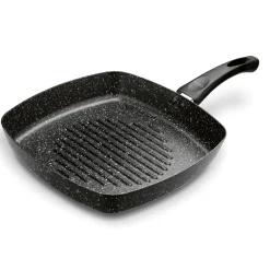 Patelnia grillowa marmurkowa Tadar Marmara Black 26 cm bez indukcji