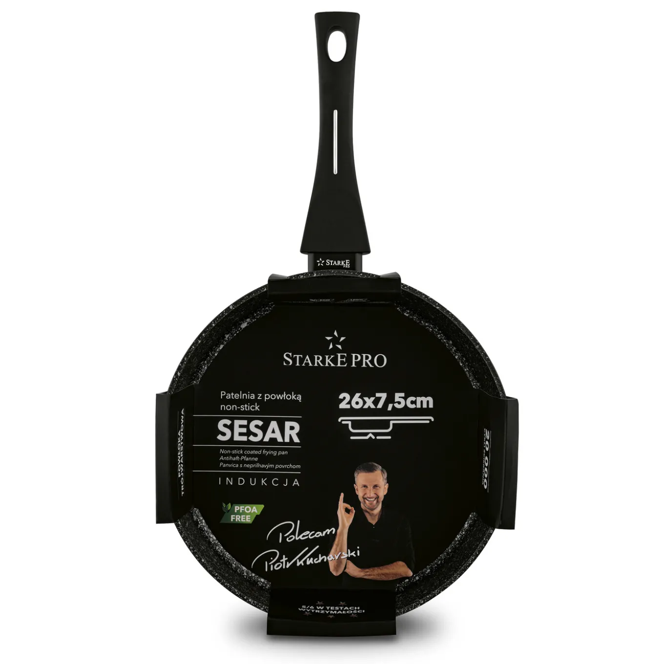Patelnia indukcyjna głęboka non-stick Starke Pro Sesar 26 cm