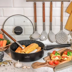 Patelnia indukcyjna głęboka non-stick z pokrywką Starke Pro Sesar 28 cm