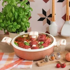 Patelnia indukcyjna krótkie uchwyty z pokrywką Starke Pro Coretto 28 cm