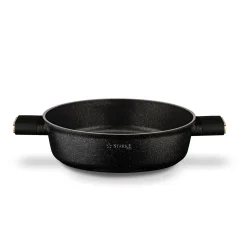 Patelnia krótkie uchwyty z pokrywką Starke Pro Starlet Black 28x8 cm