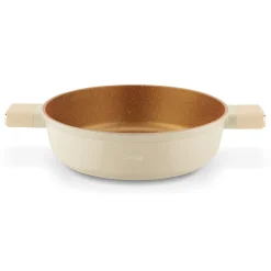 Patelnia krótkie uchwyty z pokrywką Starke Pro Starlet Beige 28x8 cm