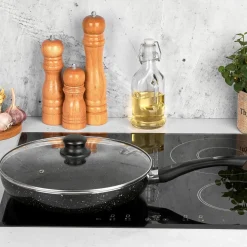 Patelnia marmurkowa non-stick głęboka Tadar Marmara Black 28 cm