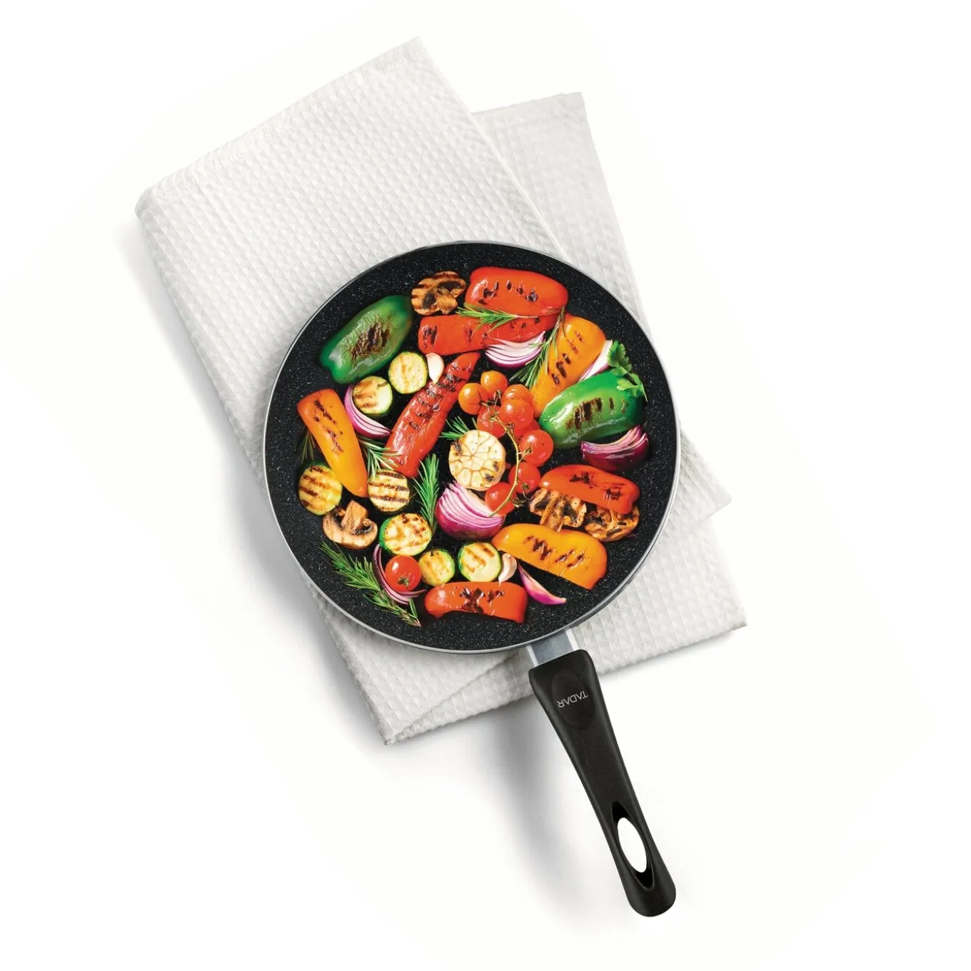 Patelnia marmurkowa non-stick głęboka Tadar Marmara Black 28 cm