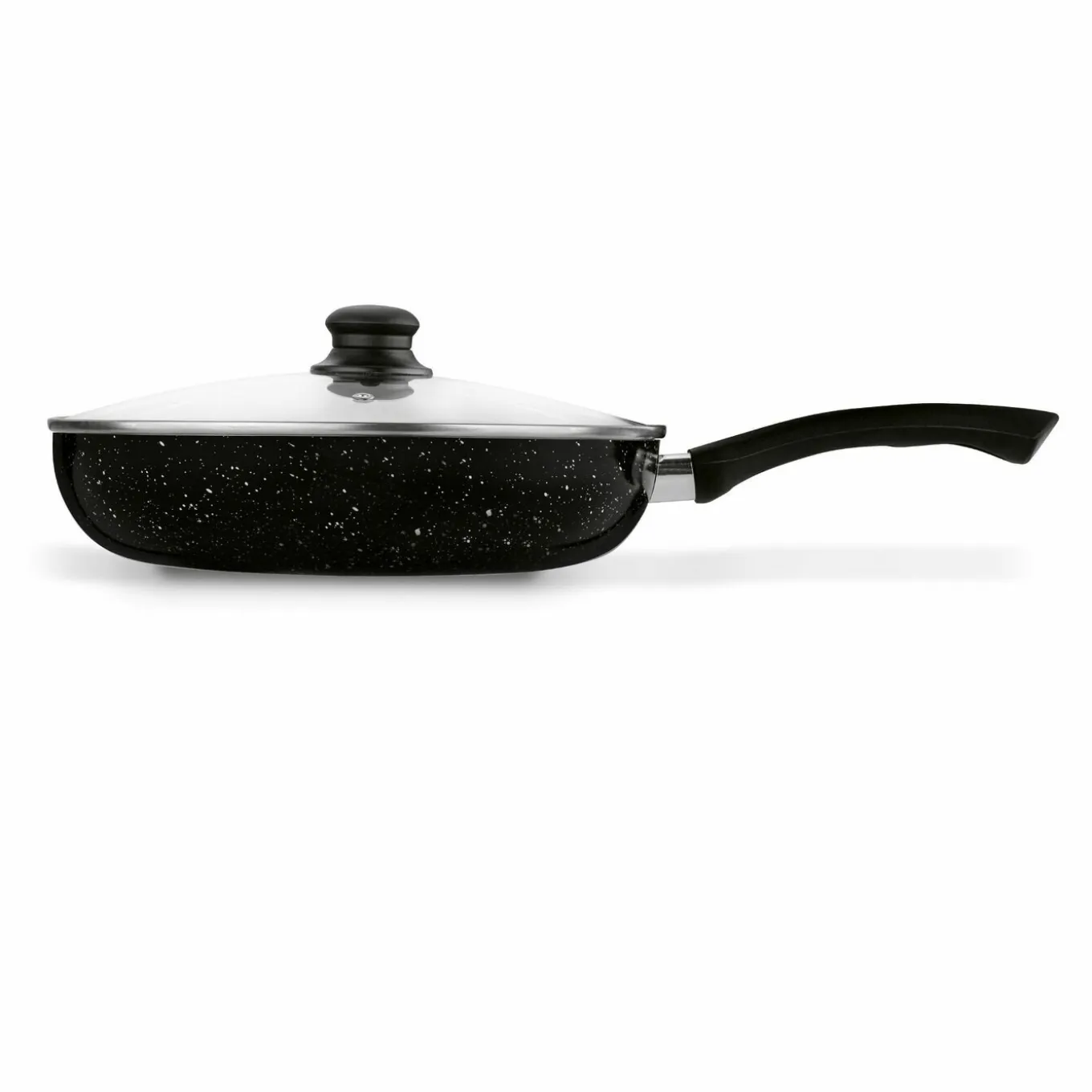 Patelnia marmurkowa non-stick z pokrywką głęboka Tadar Marmara 28 cm
