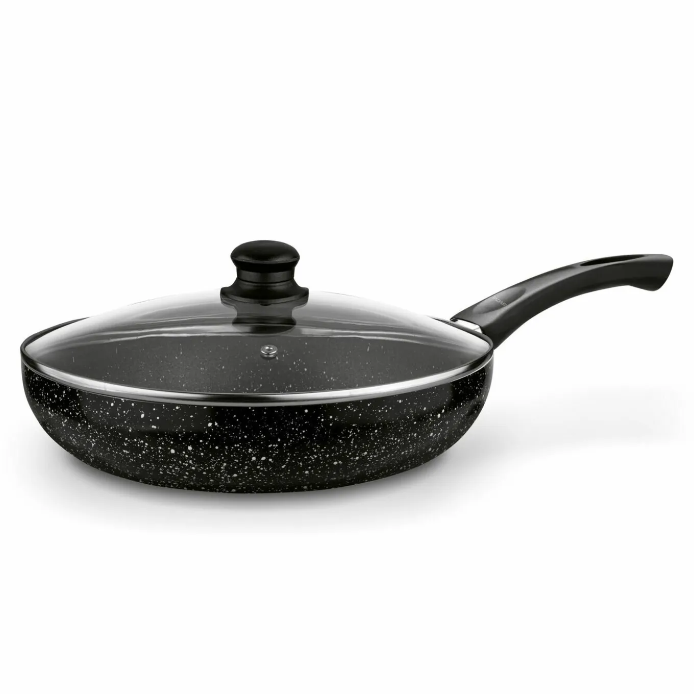 Patelnia marmurkowa non-stick z pokrywką głęboka Tadar Marmara 28 cm