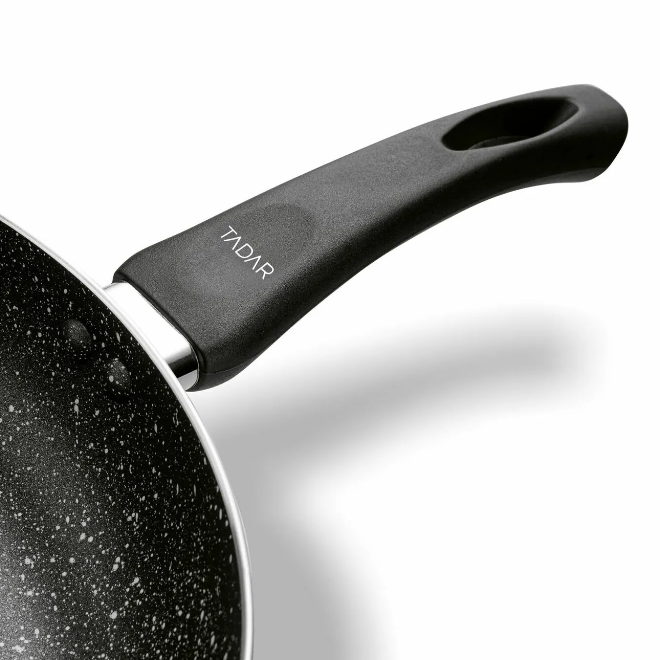 Patelnia marmurkowa non-stick z pokrywką głęboka Tadar Marmara 28 cm