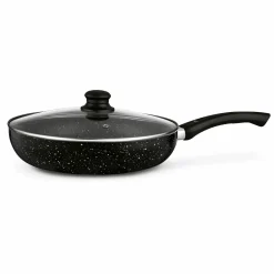 Patelnia marmurkowa non-stick z pokrywką głęboka Tadar Marmara 28 cm