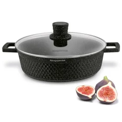Patelnia marmurowa na indukcję krótkie uchwyty Konighoffer Escuro 28 cm
