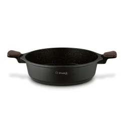 Patelnia marmurowa na indukcję z pokrywką krótkie uchwyty Starke Pro Redwood 28 cm