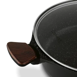 Patelnia marmurowa na indukcję z pokrywką krótkie uchwyty Starke Pro Redwood 28 cm