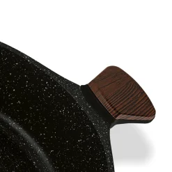 Patelnia marmurowa na indukcję z pokrywką krótkie uchwyty Starke Pro Redwood 28 cm