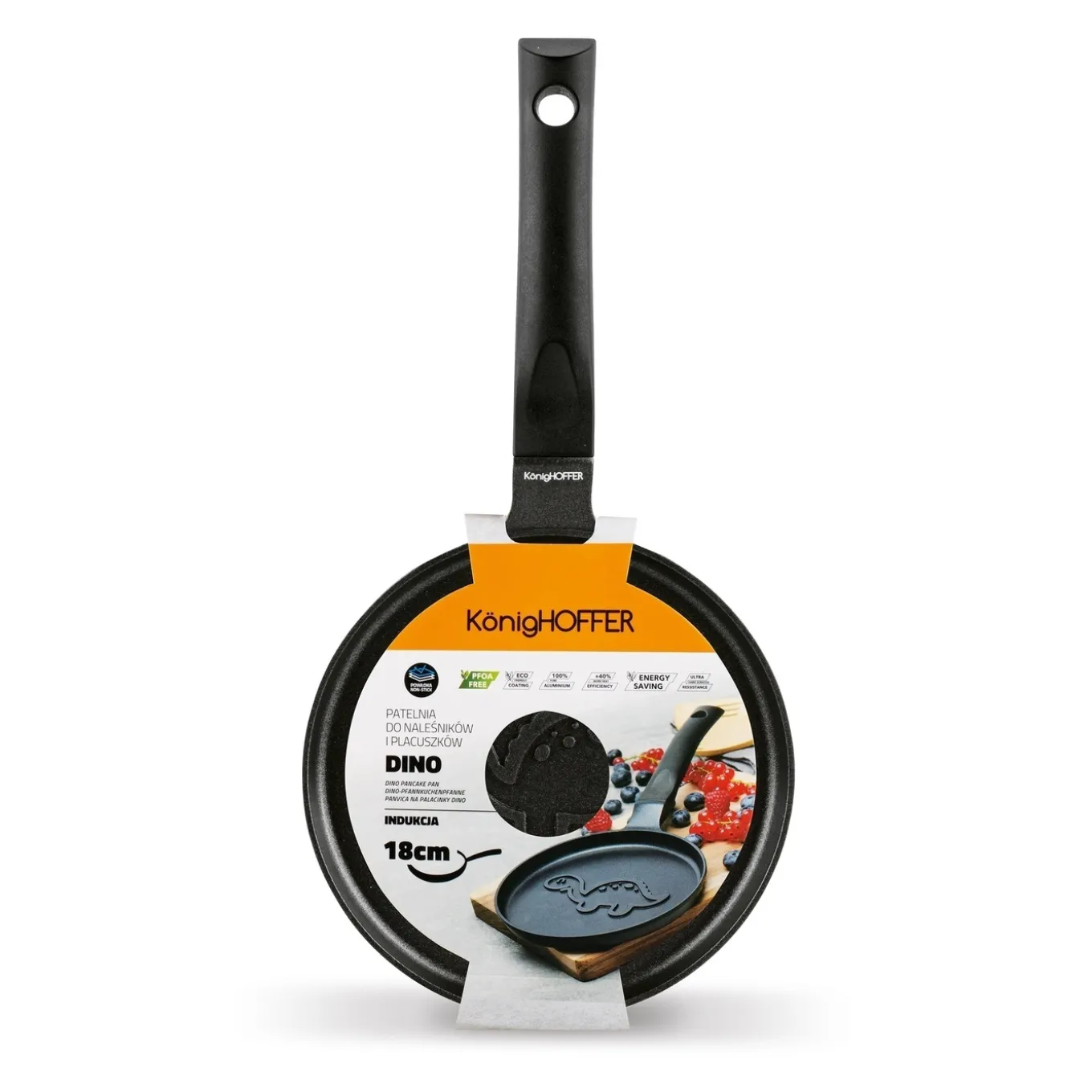 Patelnia na indukcję do naleśników i placków Konighoffer Dino 18 cm