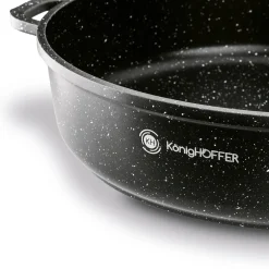 Patelnia na indukcję głęboka krótkie uchwyty Konighoffer Pollo Black 32 x 8 cm