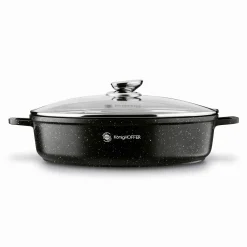 Patelnia na indukcję głęboka krótkie uchwyty Konighoffer Pollo Black 32 x 8 cm