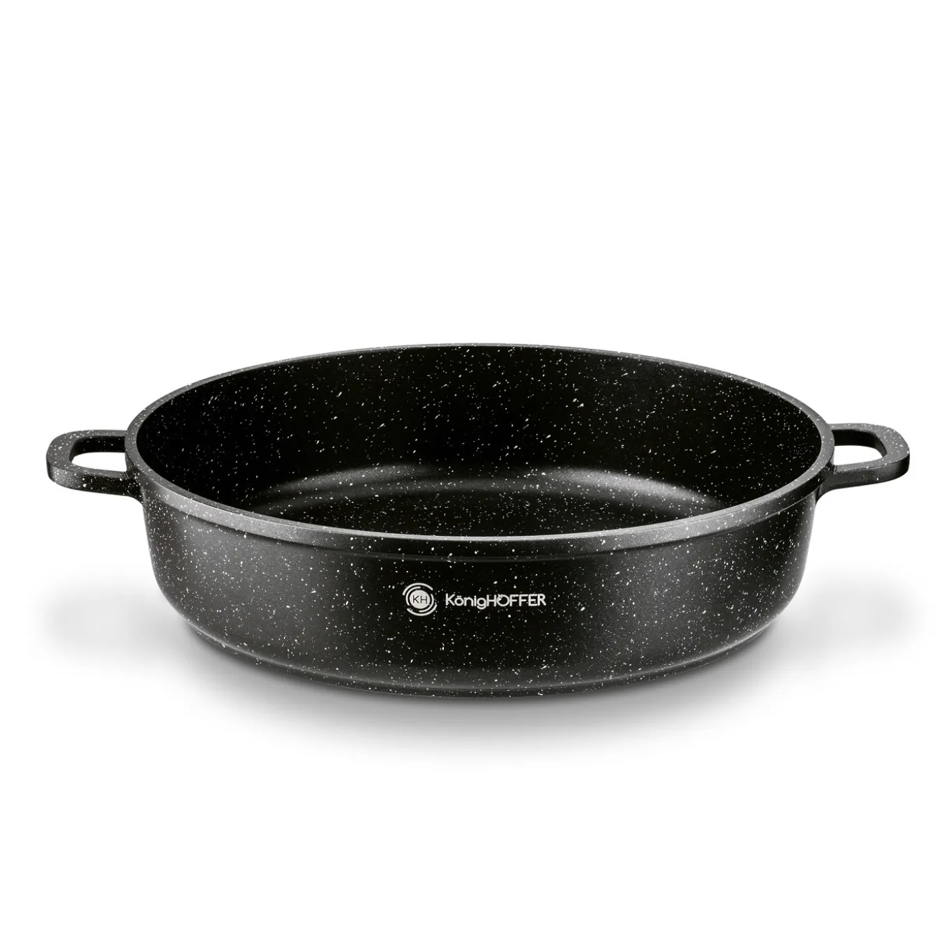 Patelnia na indukcję głęboka krótkie uchwyty Konighoffer Pollo Black 32 x 8 cm