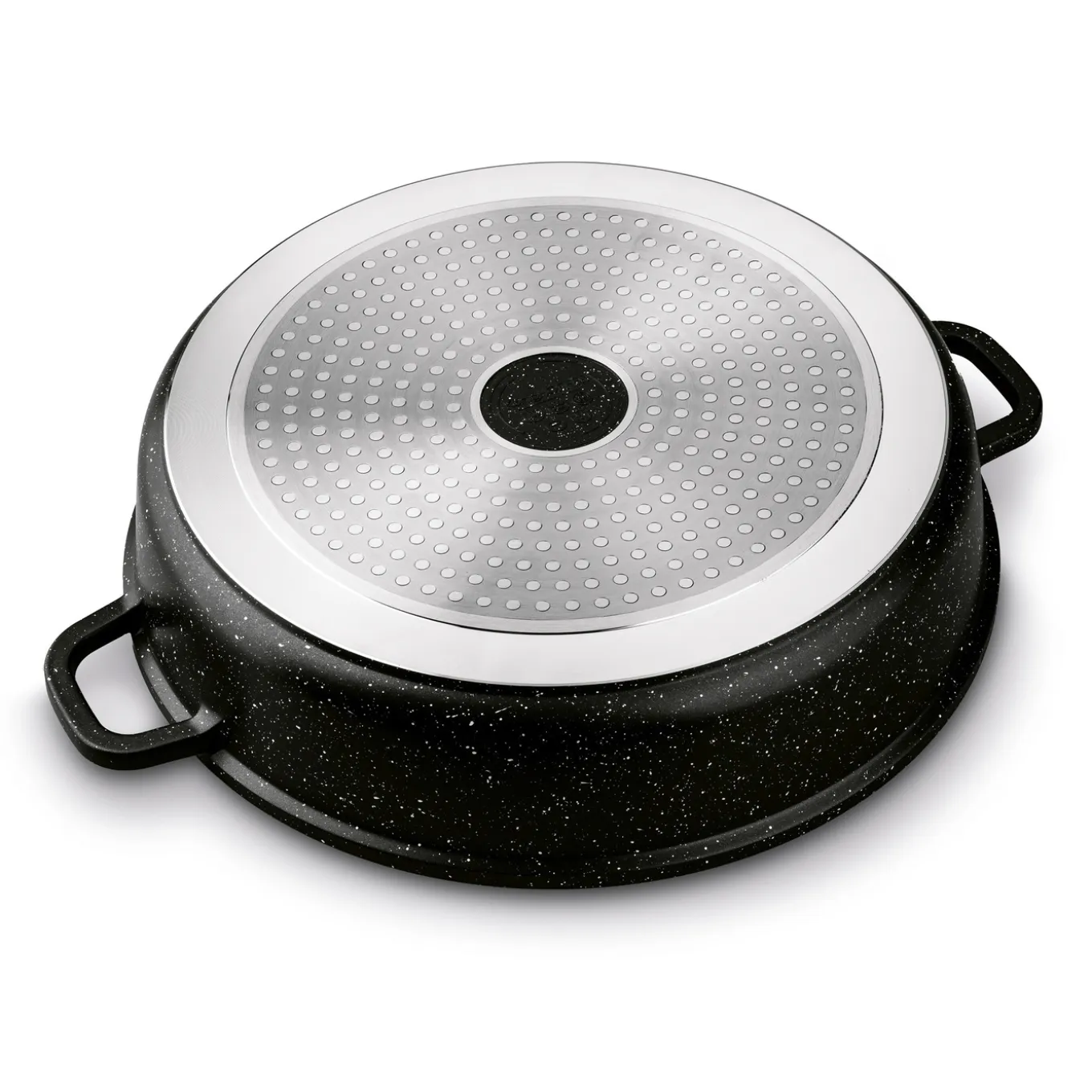 Patelnia na indukcję głęboka krótkie uchwyty Konighoffer Pollo Black 32 x 8 cm