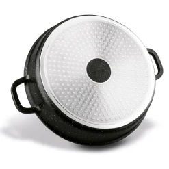 Patelnia na indukcję głęboka krótkie uchwyty Konighoffer Pollo Black 28 x 7 cm
