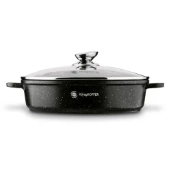 Patelnia na indukcję głęboka krótkie uchwyty Konighoffer Pollo Black 28 x 7 cm