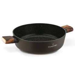 Patelnia na indukcję krótkie uchwyty z pokrywką Starke Pro Starlet Brown 28 x 8 cm