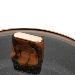 Patelnia na indukcję krótkie uchwyty z pokrywką Starke Pro Starlet Brown 28 x 8 cm