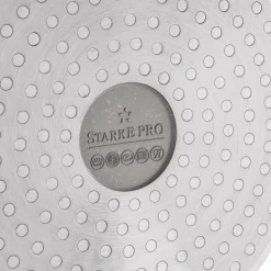Patelnia na indukcję krótkie uchwyty z pokrywką Starke Pro Stoneware Marble 28 cm