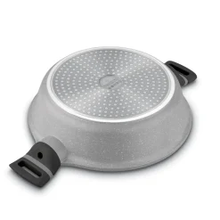 Patelnia na indukcję marmurowa z pokrywką krótkie uchwyty Starke Pro Musse Grey 28 cm