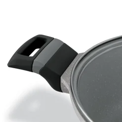 Patelnia na indukcję marmurowa z pokrywką krótkie uchwyty Starke Pro Musse Grey 28 cm