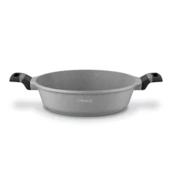 Patelnia na indukcję marmurowa z pokrywką krótkie uchwyty Starke Pro Musse Grey 28 cm