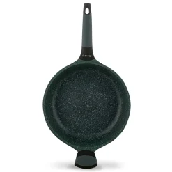 Patelnia na indukcję marmurowa z pokrywką Starke Pro Viridi 28 cm głęboka