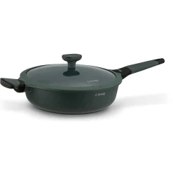 Patelnia na indukcję marmurowa z pokrywką Starke Pro Viridi 28 cm głęboka