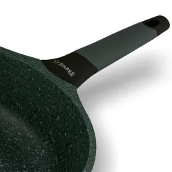 Patelnia na indukcję marmurowa z pokrywką Starke Pro Viridi 28 cm głęboka
