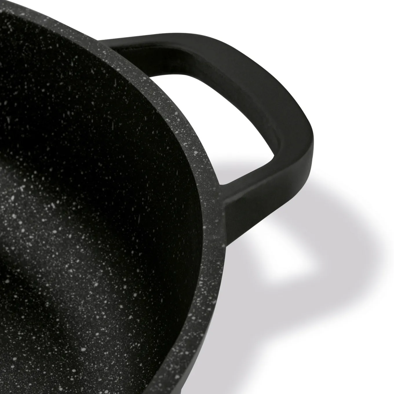 Patelnia na indukcję marmurowa z pokrywką krótkie uchwyty Starke Pro Ochre 28 cm