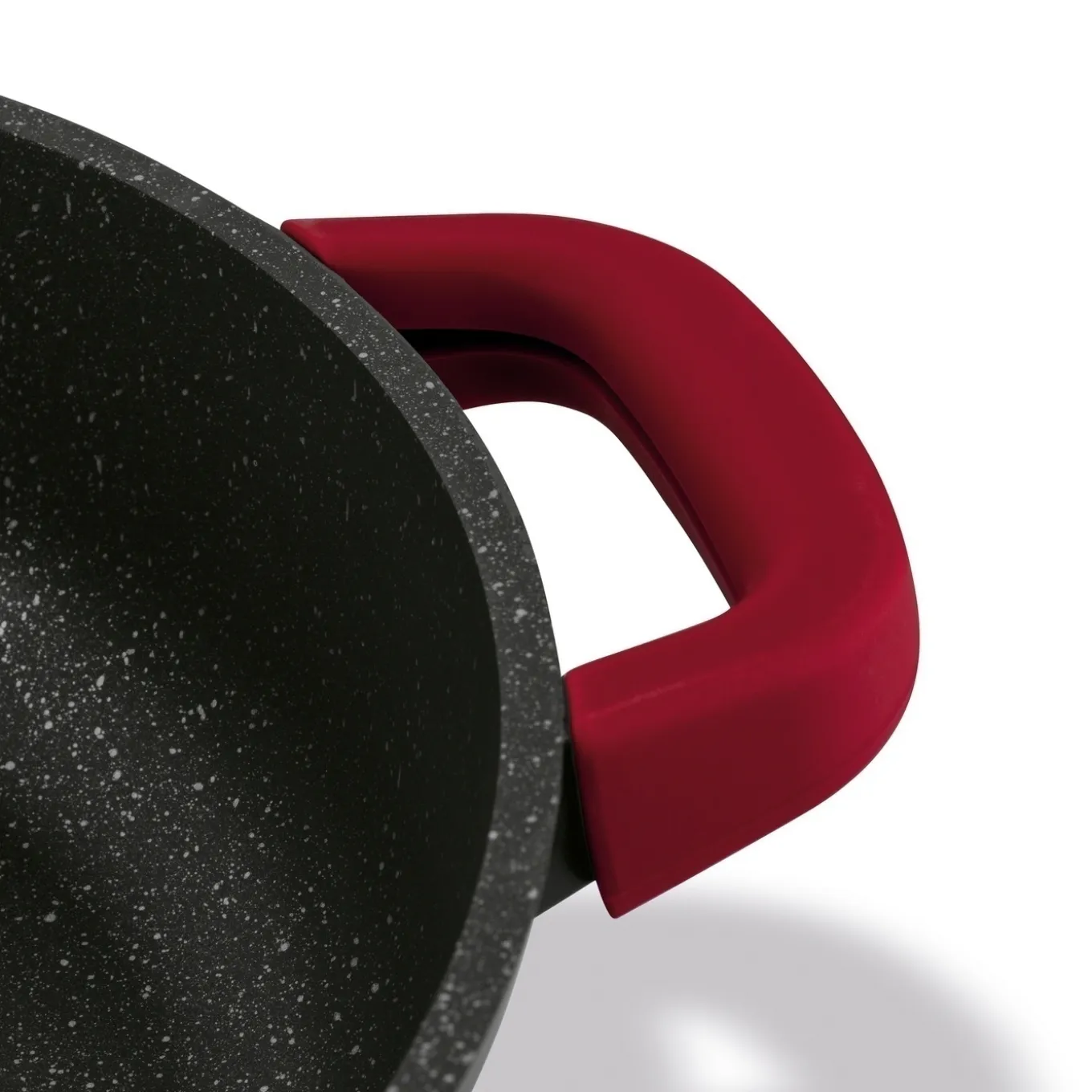 Patelnia na indukcję marmurowa z pokrywką krótkie uchwyty Starke Pro Ochre 28 cm