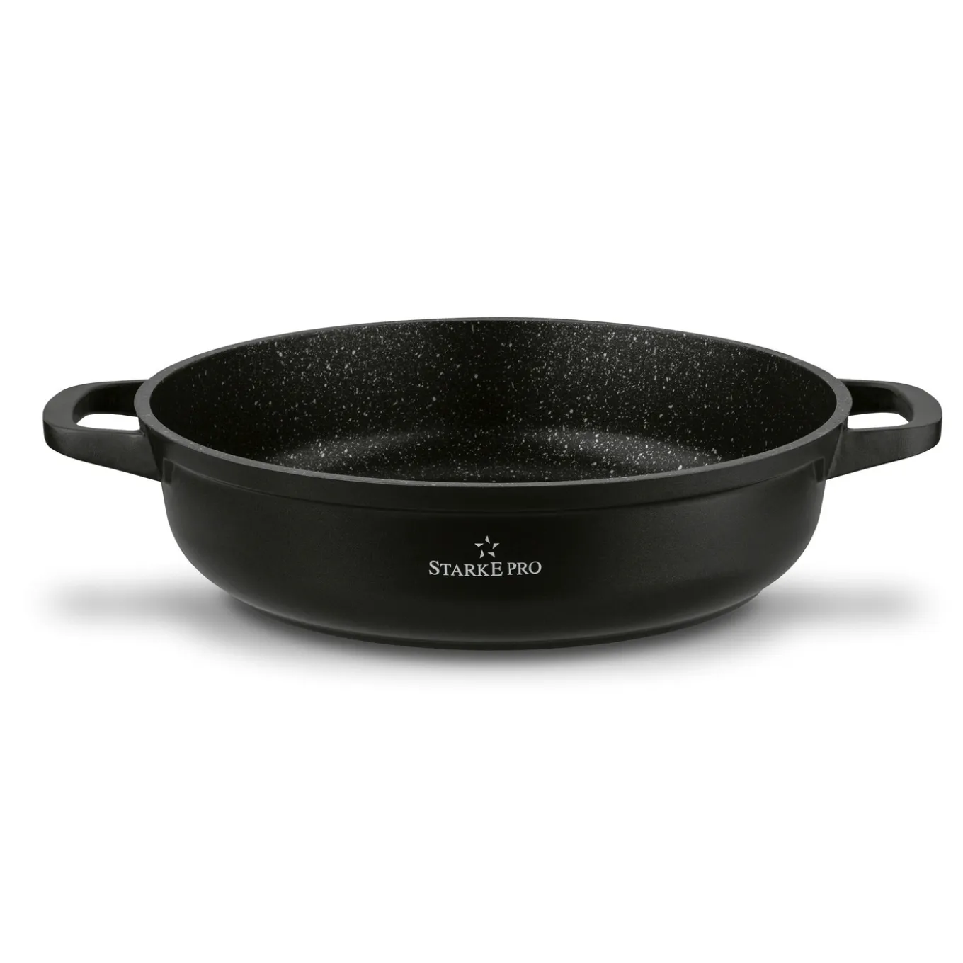 Patelnia na indukcję marmurowa z pokrywką krótkie uchwyty Starke Pro Ochre 28 cm